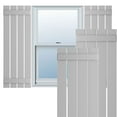 thumbnail image 1 of Ekena Millwork 23"W x 42"H True Fit PVC Four Board Spaced Board-n-Batten Shutters, Primed (Per Pair - Hardware Not Included), 1 of 7