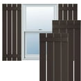 thumbnail image 1 of Ekena Millwork 23"W x 54"H True Fit PVC Four Board Spaced Board-n-Batten Shutters, Raisin Brown (Per Pair - Hardware Not Included), 1 of 7