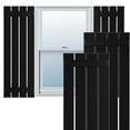 thumbnail image 1 of Ekena Millwork 23"W x 65"H True Fit PVC Four Board Spaced Board-n-Batten Shutters, Black (Per Pair - Hardware Not Included), 1 of 7