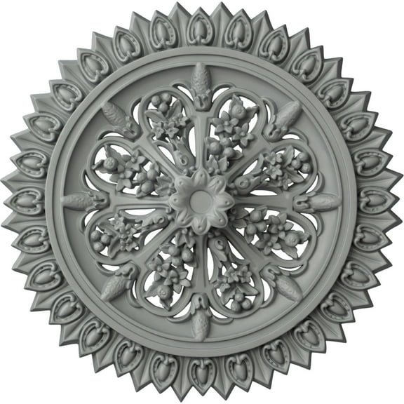 Ekena Millwork 24 3/4"OD 1 3/8"ID x 3 1/4"P Lariah Ceiling Medallion (Fits Canopies up to 1 3/8")