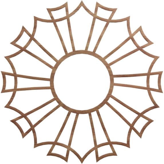 Ekena Millwork 24"OD x 8 1/2"ID x 3/8"T Augustus Wood Fretwork Pierced Ceiling Medallion, Walnut