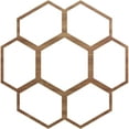 thumbnail image 1 of Ekena Millwork 24"OD x 8 1/2"ID x 3/8"T Florin Wood Fretwork Pierced Ceiling Medallion, Walnut, 1 of 3