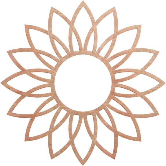 Ekena Millwork 24"OD x 8 3/8"ID x 3/8"T Daisy Wood Fretwork Pierced Ceiling Medallion, Cherry