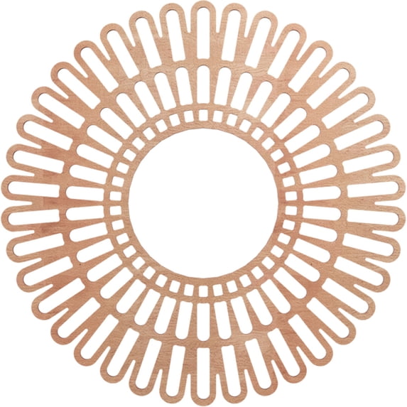 Ekena Millwork 24"OD x 8 7/8"ID x 3/8"T Cornelius Wood Fretwork Pierced Ceiling Medallion, Cherry