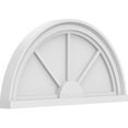 thumbnail image 1 of Ekena Millwork 24"W x 12"H x 2"P Half Round 3 Spoke Architectural Grade PVC Pediment, 1 of 7