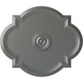 thumbnail image 1 of Ekena Millwork 24"W x 20 1/2"H x 1 1/8"P Waltz Ceiling Medallion (Fits Canopies up to 5 1/4"), Hand-Painted Silver, 1 of 5