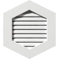 thumbnail image 1 of Ekena Millwork 24"W x 20"H Vertical Peaked Gable Vent (29"W x 25 1/4"H Frame Size) 7/12 Pitch: Functional, PVC Gable Vent w/ 1" x 4" Flat Trim Frame, 1 of 13