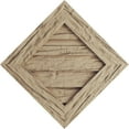thumbnail image 1 of Ekena Millwork 24"W x 24"H Timberthane Riverwood Diamond Faux Wood Non-Functional Gable Vent, Primed Tan, 1 of 5