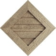 thumbnail image 1 of Ekena Millwork 24"W x 24"H Timberthane Rough Sawn Diamond Faux Wood Non-Functional Gable Vent, Primed Tan, 1 of 5