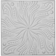 Ekena Millwork 24"W x 24"H x 5/8"P Swirl Ceiling Tile (2-Pack)