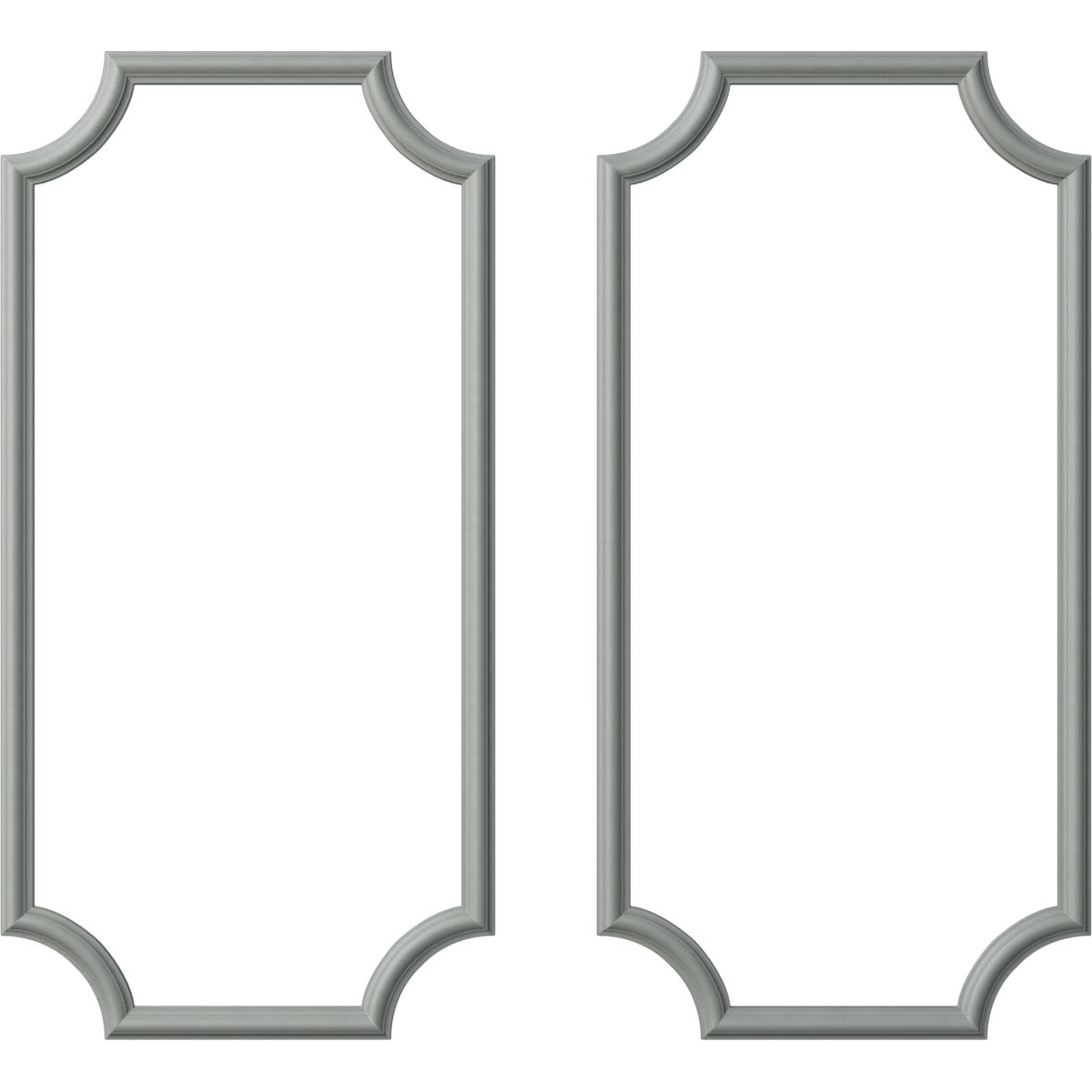 Ekena Millwork 24"W x 48"H Ashford Smooth Panel Moulding Kit (Double Panel)
