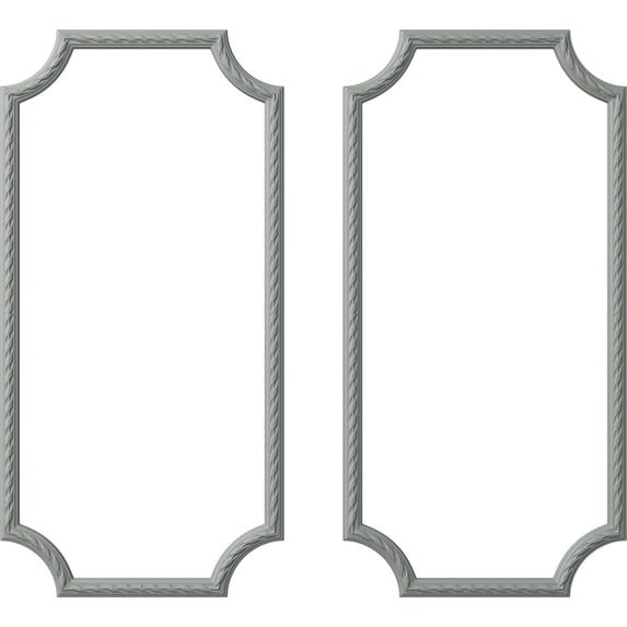 Ekena Millwork 24"W x 48"H Reeded Acanthus Leaf Panel Moulding Kit (Double Panel)
