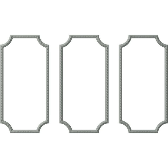 Ekena Millwork 24"W x 48"H Reeded Acanthus Leaf Panel Moulding Kit (Triple Panel)