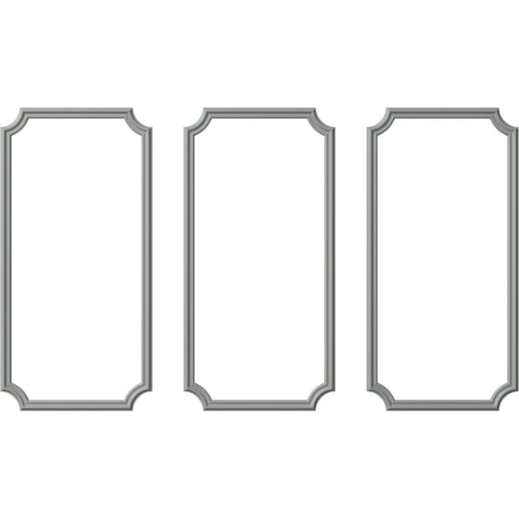 Ekena Millwork 24"W x 48"H Seville Panel Moulding Kit (Triple Panel)