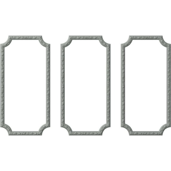 Ekena Millwork 24"W x 48"H Sussex Floral Panel Moulding Kit (Triple Panel)