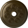 thumbnail image 1 of Ekena Millwork 25 1/4"OD x 4"ID x 2"P Spiral Ceiling Medallion (Fits Canopies up to 4"), Hand-Painted Brass, 1 of 6