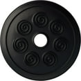 thumbnail image 1 of Ekena Millwork 25 1/4"OD x 4"ID x 2"P Spiral Ceiling Medallion (Fits Canopies up to 4"), Hand-Painted Steel Gray, 1 of 6