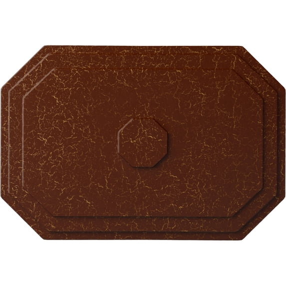 Ekena Millwork 25 1/4"W x 17 1/4"H x 1 3/4"P Felix Ceiling Medallion, Hand-Painted Burnished Mahogany Crackle