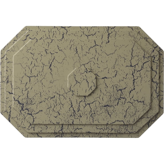 Ekena Millwork 25 1/4"W x 17 1/4"H x 1 3/4"P Felix Ceiling Medallion, Hand-Painted Castle Stone Crackle