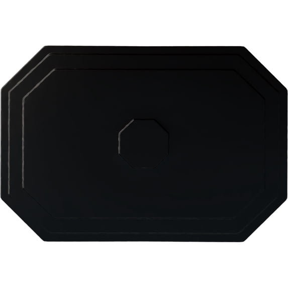 Ekena Millwork 25 1/4"W x 17 1/4"H x 1 3/4"P Felix Ceiling Medallion, Hand-Painted Jet Black