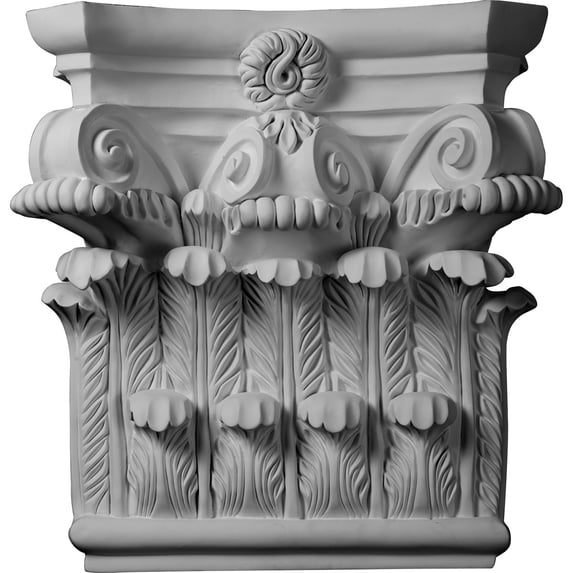 Ekena Millwork 25 1/4"W x 24 5/8"H x 8 1/4"P Corinthian Capital (Fits Pilasters up to 19 1/8"W x 2 3/4"D) (2-Pack)