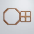 thumbnail image 1 of Ekena Millwork 25 3/4"W x 15 3/8"H x 3/8"T Medium Johnston Decorative Fretwork Wood Wall Panels, Walnut, 1 of 2