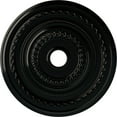 thumbnail image 1 of Ekena Millwork 25 3/8"OD x 3 3/8"ID x 1 3/8"P Cole Ceiling Medallion (Fits Canopies up to 9 1/8"), Hand-Painted Black Pearl, 1 of 7