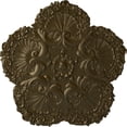 thumbnail image 1 of Ekena Millwork 25 5/8"OD x 1"P Shell Ceiling Medallion, Hand-Painted Brass, 1 of 6
