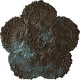 thumbnail image 1 of Ekena Millwork 25 5/8"OD x 1"P Shell Ceiling Medallion, Hand-Painted Bronze Blue Patina, 1 of 6
