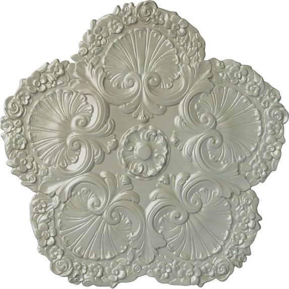 Ekena Millwork 25 5/8"OD x 1"P Shell Ceiling Medallion, Hand-Painted Flash Copper