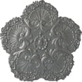 thumbnail image 1 of Ekena Millwork 25 5/8"OD x 1"P Shell Ceiling Medallion, Hand-Painted Silver, 1 of 6