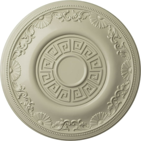 Ekena Millwork 25 7/8"OD x 2 1/4"P Nestor Ceiling Medallion (Fits Canopies up to 5"), Hand-Painted Clear Yellow