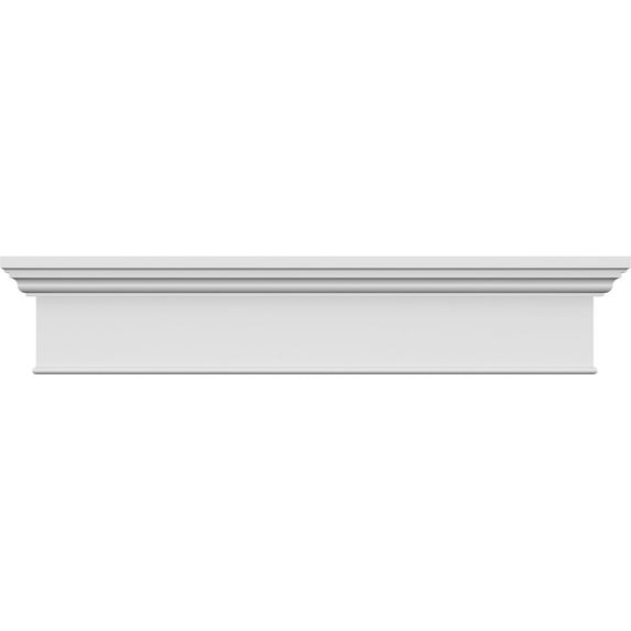 Ekena Millwork 25" Bottom Width x 29" Top Width x 7 1/4"H x 1"P, Craftsman Crosshead with Bottom Trim