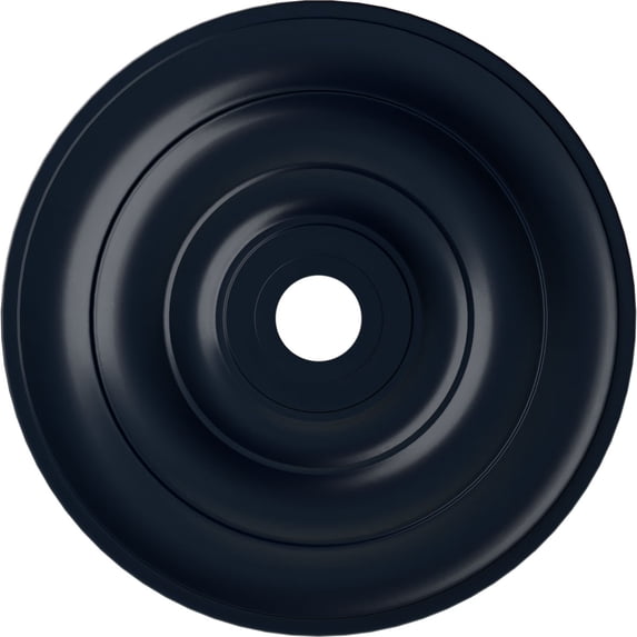 Ekena Millwork 26 1/2"OD x 3 5/8"ID x 1 1/2"P Jefferson Ceiling Medallion (Fits Canopies up to 5"), Hand-Painted Midnight Dream