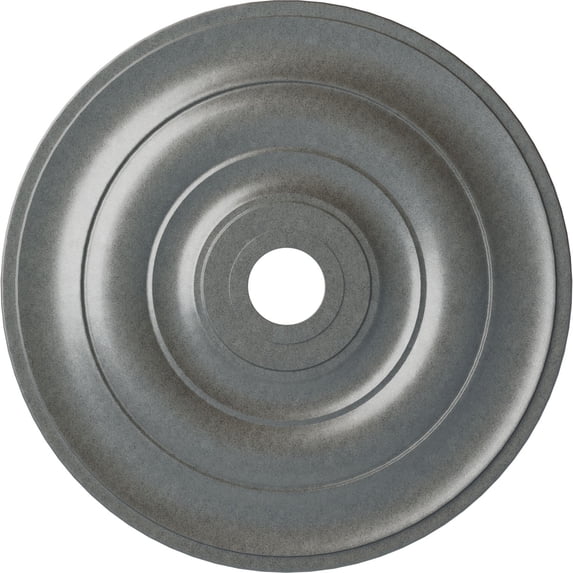 Ekena Millwork 26 1/2"OD x 3 5/8"ID x 1 1/2"P Jefferson Ceiling Medallion (Fits Canopies up to 5"), Hand-Painted Platinum