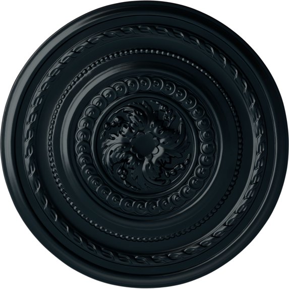 Ekena Millwork 26 1/4"OD x 1 1/2"P Pearl Ceiling Medallion (Fits Canopies up to 1 7/8"), Hand-Painted Night Shade