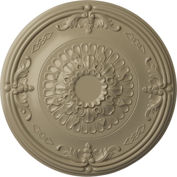 Ekena Millwork 26 1/4"OD x 3 1/4"P Athens Ceiling Medallion (Fits Canopies up to 3 5/8"), Hand-Painted Gobi Desert
