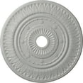thumbnail image 1 of Ekena Millwork 26 3/4"OD x 3 5/8"ID x 1 1/8"P Leaf Ceiling Medallion (Fits Canopies up to 3 5/8"), Hand-Painted Frost, 1 of 5