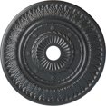 thumbnail image 1 of Ekena Millwork 26 3/4"OD x 3 5/8"ID x 1 1/8"P Leaf Ceiling Medallion (Fits Canopies up to 3 5/8"), Hand-Painted Pewter, 1 of 5