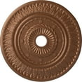 thumbnail image 1 of Ekena Millwork 26 3/4"OD x 3 5/8"ID x 1 1/8"P Leaf Ceiling Medallion (Fits Canopies up to 3 5/8"), Hand-Painted Polished Copper, 1 of 5