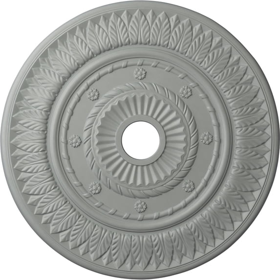 Ekena Millwork 26 3/4"OD x 3 5/8"ID x 1 1/8"P Leaf Ceiling Medallion (Fits Canopies up to 3 5/8")
