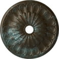thumbnail image 1 of Ekena Millwork 26 3/4"OD x 3 5/8"ID x 1 3/8"P Elsinore Ceiling Medallion (Fits Canopies up to 3 5/8"), Hand-Painted Bronze Blue Patina, 1 of 6