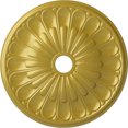 thumbnail image 1 of Ekena Millwork 26 3/4"OD x 3 5/8"ID x 1 3/8"P Elsinore Ceiling Medallion (Fits Canopies up to 3 5/8"), Hand-Painted Rich Gold, 1 of 6