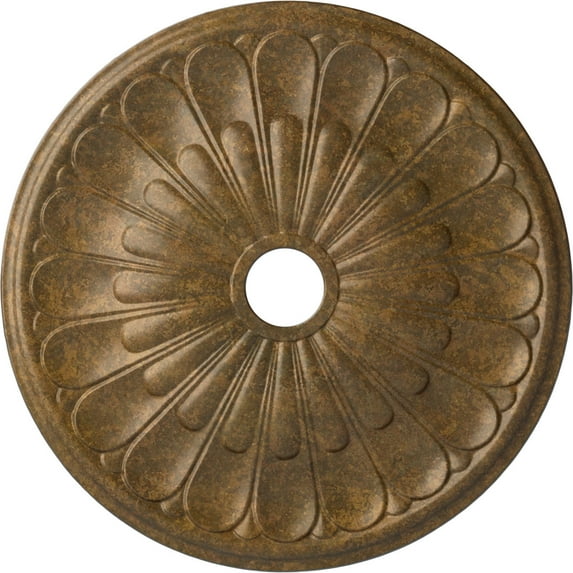 Ekena Millwork 26 3/4"OD x 3 5/8"ID x 1 3/8"P Elsinore Ceiling Medallion (Fits Canopies up to 3 5/8"), Hand-Painted Rubbed Bronze
