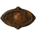 thumbnail image 1 of Ekena Millwork 26 3/8"W x 17 1/4"H x 1 3/4"P Marcella Ceiling Medallion (Fits Canopies up to 3"), Hand-Painted Rust, 1 of 4