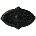 thumbnail image 1 of Ekena Millwork 26 3/8"W x 17 1/4"H x 1 3/4"P Marcella Ceiling Medallion (Fits Canopies up to 3"), Hand-Painted Steel Gray, 1 of 4
