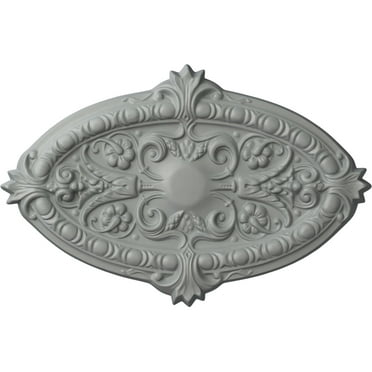 Ekena Millwork 26 3/8"W x 17 1/4"H x 1 3/4"P Marcella Ceiling Medallion (Fits Canopies up to 3")