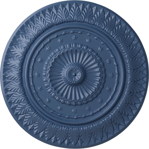 Ekena Millwork 26 5/8"OD x 2 1/4"P Christopher Ceiling Medallion, Hand-Painted Americana
