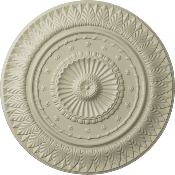 Ekena Millwork 26 5/8"OD x 2 1/4"P Christopher Ceiling Medallion, Hand-Painted Clear Yellow