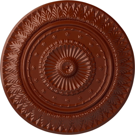 Ekena Millwork 26 5/8"OD x 2 1/4"P Christopher Ceiling Medallion, Hand-Painted Firebrick